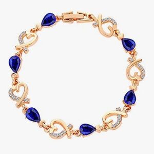 🆕 Heart Infinity Link Teardrop Tennis Bracelet For Women